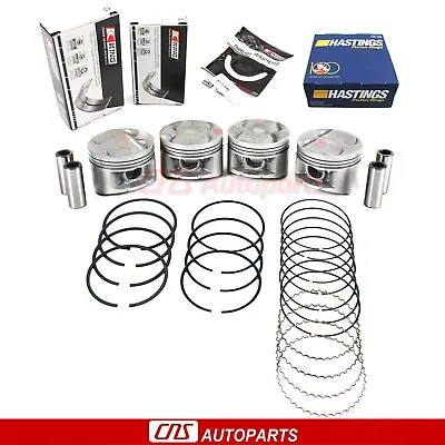 Pistons W/ HASTINGS Rings KING Bearings Fits 93-96 Honda Prelude 2.2L H22A1 • $105.96