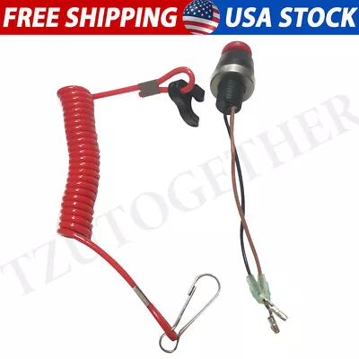 For Tohatsu Nissan Outboard Stop/Kill Switch & Lanyard For Control Box 3A3068300 • $29.98