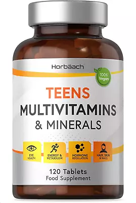 Teens Multivitamin Tablets Teen Multivitamin | 120 Vegan Tablets | Immune System • £12.60