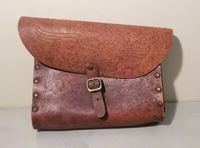 Vintage Harley-Davidson Oem Brown Leather Saddle Bag Rare • $1275