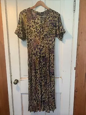 Starina Vintage 90s Dress Women Floral Grunge Boho Romantic Size Small Tie Back • $28.71