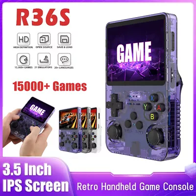 R36S Best Handheld Game Console Linux System Emulator Retro 64GB 15000+ Games UK • £62.85