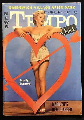 Marilyn Monroe / Tempo Feb 1955 Cheesecake Cover Pocket 4 X 6 Size Ex • $99.99