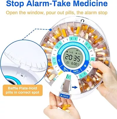 £45 • Buy Zoksi Automatic Pill Dispenser With Alarm, Electronic Monthly Pill Organizer