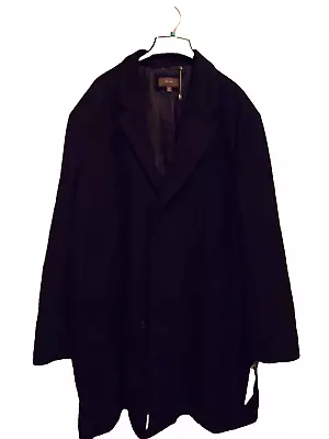 Navy BLUE Wool Blend OVERCOAT~Men's Size XXL~NEW W/tags~Merona • $48.99