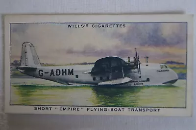 Speed Series Vintage 1939 WWII Era Wills Collector Card Short Empire Flying Boat • $6.36