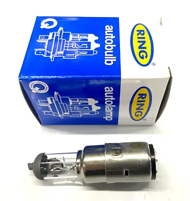 1x Ring 12v 35/35w Halogen Motorcycle Headlight Bulb - BA20D R417 • £7.99