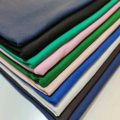 Plain 100% Cotton Knit Jersey Stretch Material TShirt Baby Grow Dress Fabric 58  • £6.99