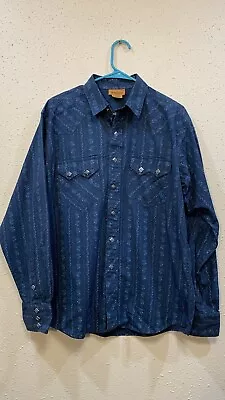 Ariat Men’s Large Snap Button Up /Long Sleeve Shirt Western Floral Print • $24