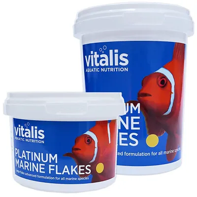 Vitalis Platinum Marine Flake Fish Food Aegis Health Reef Coral Tank • £14.99