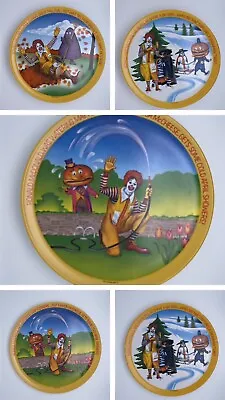 1977 Lot Of 5 Assorted Seasons Of McDonald Melamine Plates 10  Diameter • $23.09