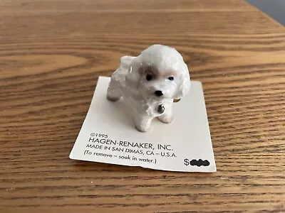 Hagen Renaker Tiny Bichon Frise Miniature On Original Tag 1995 • $8.99
