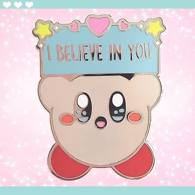 I Believe In You Nintendo Kirby Enamel Pin Badge Cute Kawaii Japanese Video Game • £3.99