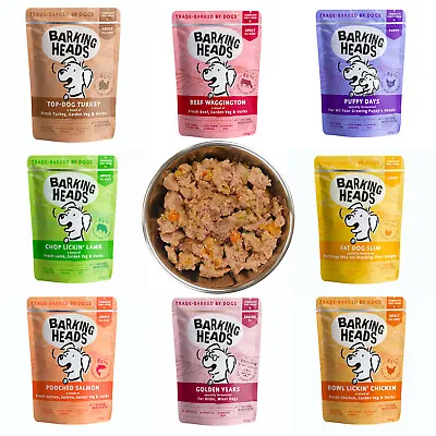 £3.99 • Buy Barking Heads Dog Food Wet Adult / Puppy Feed Chicken Lamb Salmon Pouches 300g