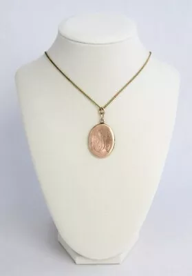 Vintage 12K Gold Filled W&M Co. Star Paste Monogrammed 1 1/4  Locket Necklace • $29