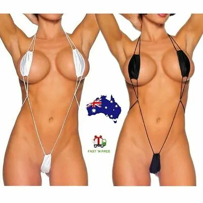 $10.01 • Buy Sexy Micro Bikini Women's Swimwear Erotic Exotic G-String Thong Swimsuit Set