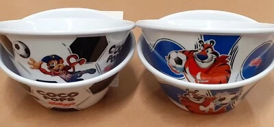 £12.50 • Buy 4 X Kelloggs Plastic Cereal Bowls Frosties & Coco Pops Football Themed Bowl
