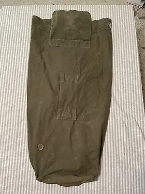 Vintage Military Duffel Bag Olive Green Vietnam Era Large  • $27.63