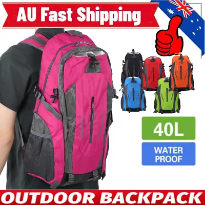 40L Waterproof Climbing Backpack Rucksack Outdoor Sports Bag Travel Backpack Hot • $15.89