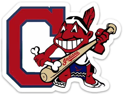 Cleveland Indians Chief Wahoo W/ Classic C Logo Type MLB Die-cut MAGNET • $5.49