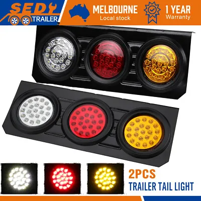 2x 63 LED Tail Lights Stop Indicator Reverse Lamp 12V Trailer Truck Ute Light • $37.99