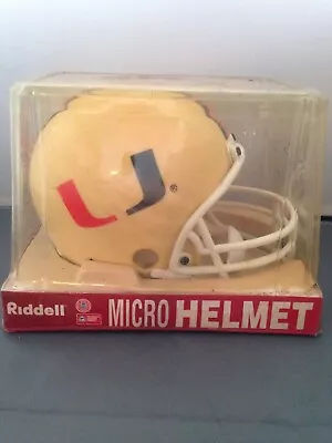 Miami Hurricanes University Of Miami Riddell Micro Helmet • $14.99