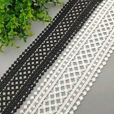 Craft Crocheted Lace Dress Clothes Sewing Embroidery Edging Trimming Fabric Trim • £6.52