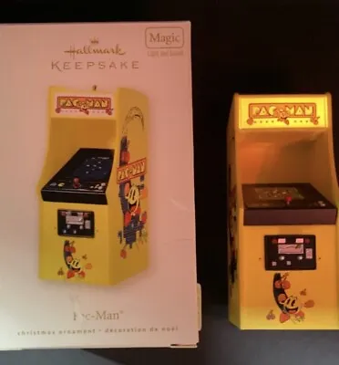 Pac-Man Arcade Game Ornament Sound And Lights - WORKS! • $59.99