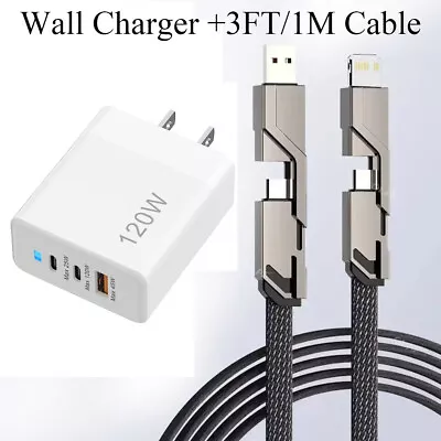 120W Fast Phone Charger TYPE C USB &100W Cable For Samsung S24 S23 S22 S21 S20 + • $12.99