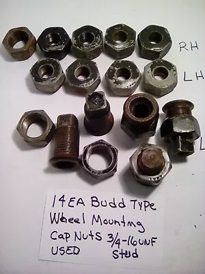 $55 • Buy 14 Ea Truck Wheel Lug Nuts. Budd P/n 10709 , 0.750” Dia. Unf-16 Thread Used