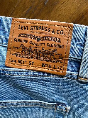 Levis 501 St. Slim Taper Fresh Leaves Premium  • $25