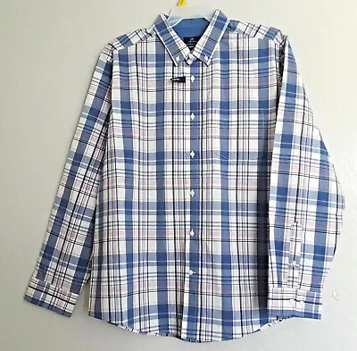 Men Button Front Dress Shirt Size S/L/XL/2XL/3XL Long Sleeve Plaid • $13