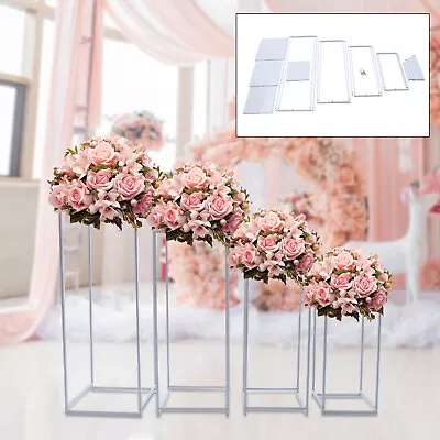 4Pcs Metal Flower Rack Vase Stand Prop Geometric Column For Wedding Party Decor • $51.30