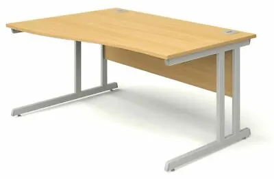 £156 • Buy 1400mm Wave Desk Left Or Right Hand Beech Or Oak