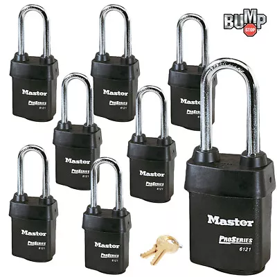 Master Lock Pro Series - (8) High Security Padlocks Keyed Alike 6121NKALJ-8 • $191.07