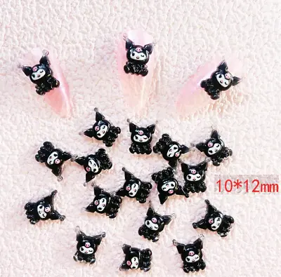 Resin Bunny Puppy Bow Hello Kitty Flatback Nail Art 2Pcs Manicure Decors NS31 • $2.49