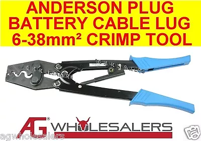 $26.85 • Buy Battery Cable Lug Crimp Tool 6-38mm2 & Anderson Plugs
