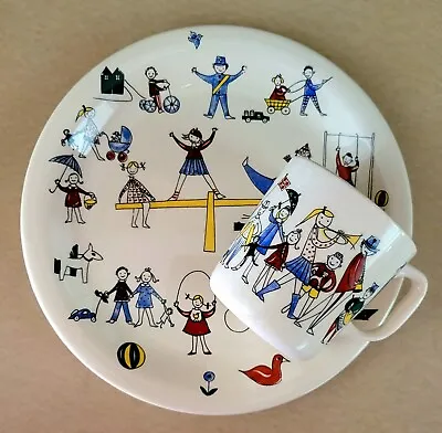 Stavangerflint Norway Children's Plate & Cup Inger Waage Barn Leker Nordic 1950s • $35