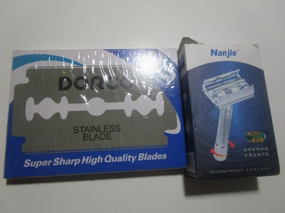 $18.95 • Buy 100 Dorco Double Edge Razor Blades And Metal Handel Razor Body Free Shiping
