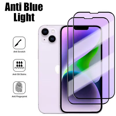 3 Pack Anti-Blue Light For IPhone 15 Pro Max 14 13 12 Screen Protector Film • $17.04