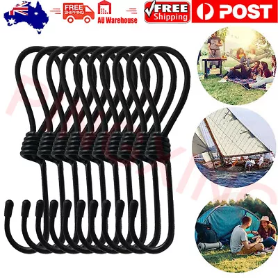 10PCS Caravan Privacy Screen Tie Down Kit Bungee Cords With Hook Pack Awning Mat • $21.38