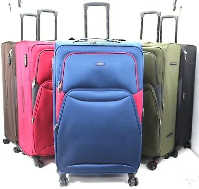 29 Inch 4 Wheel Suitcase Expander Lightweight Hand Luggage Travel Cabin Trolley • £48.99