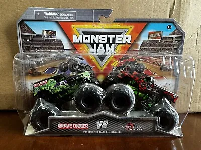 Monster Jam Grave Digger Northern Nightmare Double Pack Series 18 1:64 Diecast • $14.99