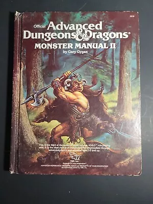 Advanced Dungeons & Dragons Monster Manual II 2  Book D&D 1983 • $39.99