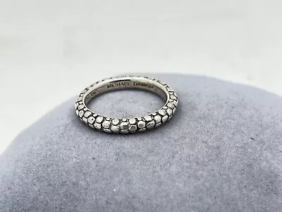 Michael Dawkins Sterling Silver Pebble Band Ring Sz 7 3.4g • $49.99