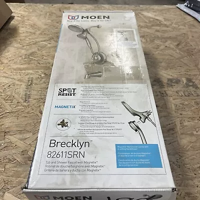 Moen Brecklyn 82611SRN Tub & Shower Faucet W/ Magnetix & Valve. Stainless Finish • $69.99