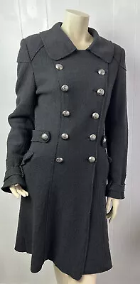 Millard Fillmore Womens Gray Military Style Trench Coat Size M Double Breasted  • £41.49