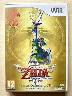 The Legend Of Zelda Skyward Sword Nintendo Wii Ltd Edition With Orchestra CD • £11.95
