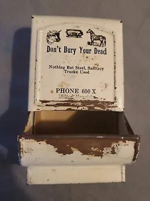 Don't Bury Your Dead Metal Match Box Dispenser Holder Milford  • $109.99