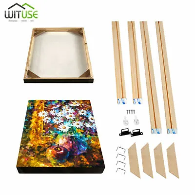Canvas Stretcher Bars Frames Wooden Strips Kits For Oil Painting Art Gallery DIY • £7.94